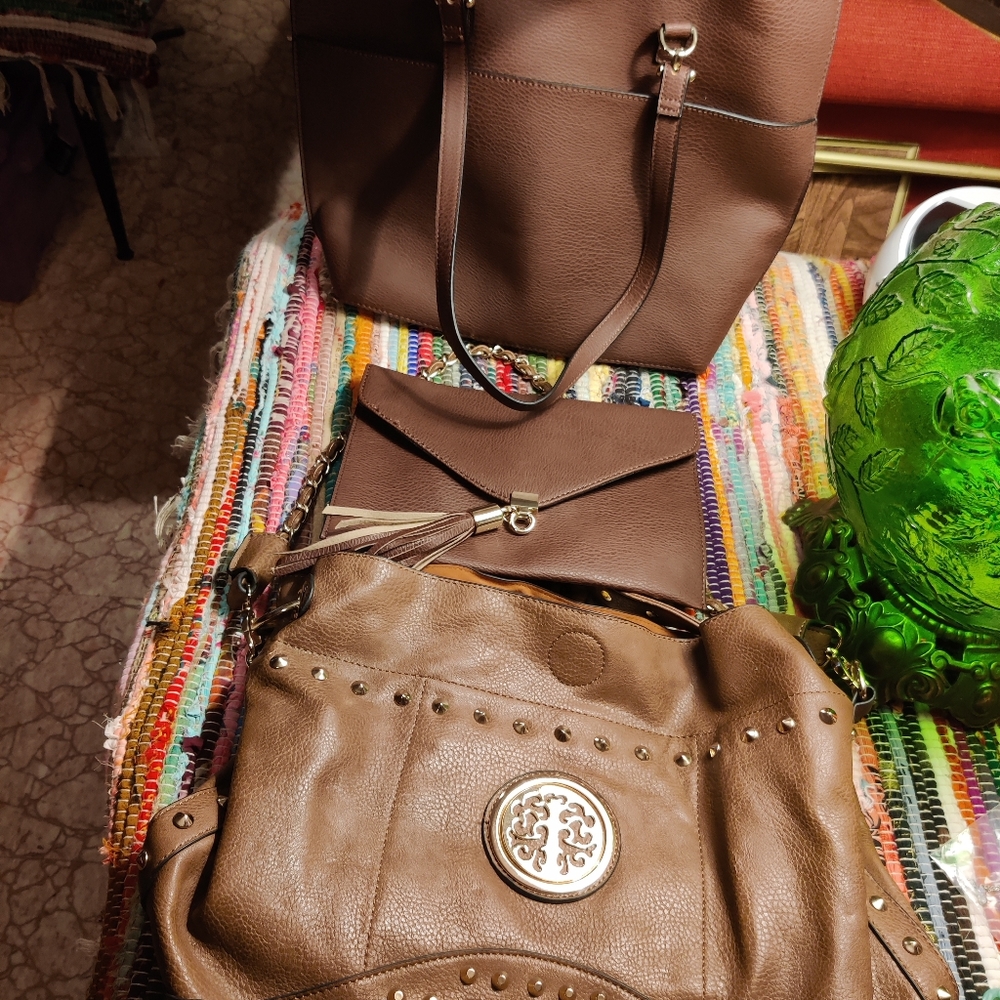 Two brown purses